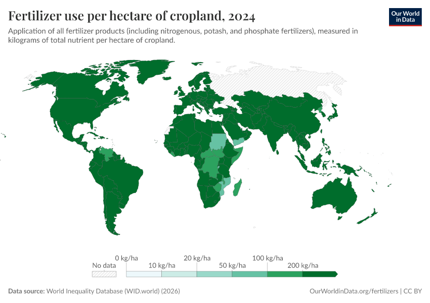 A thumbnail of the "Fertilizer use per hectare of cropland" chart